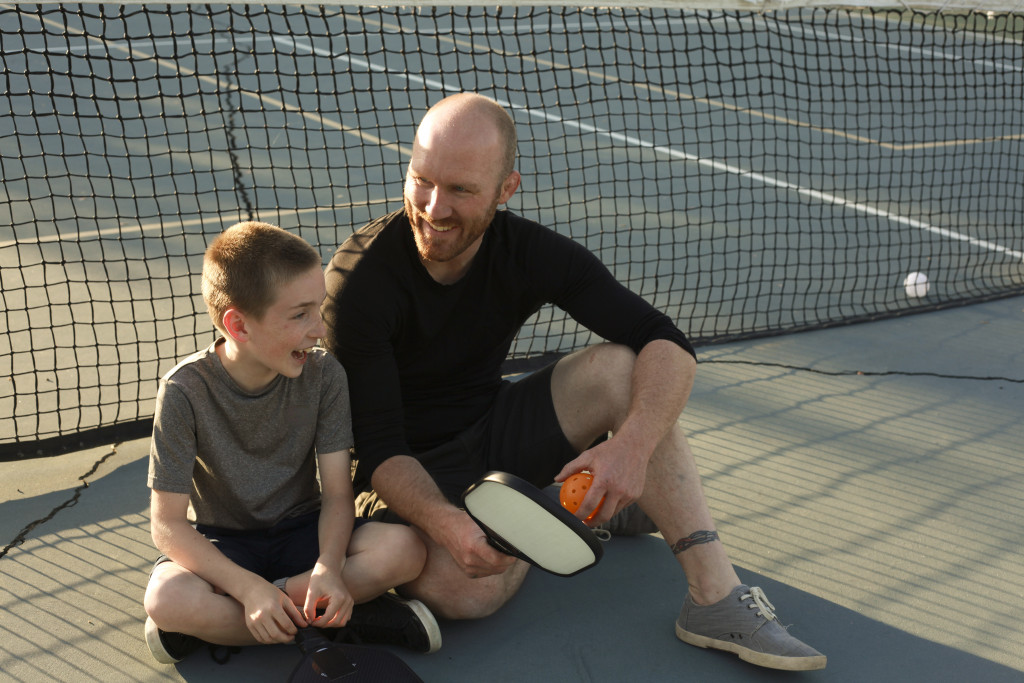 father and son tennis